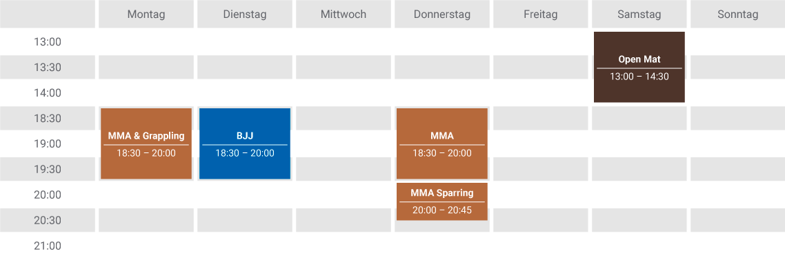 Stundenplan Crossfight